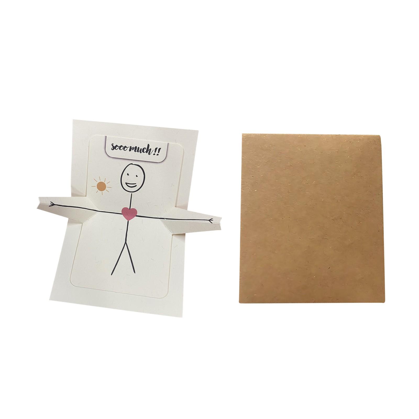 Креативная всплывающая поздравительная открытка «Объятия», сюрприз-подарок для партнера, открытка на День святого Валентина, день рождения и годовщину