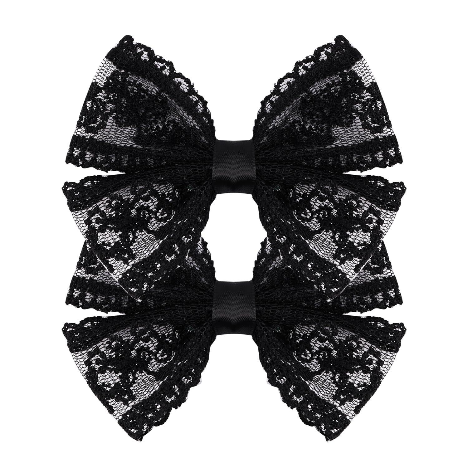 French Retro Cute Lace Bow Hair Clip, Versatile Hair Clip 2pc One Size чёрный
French Retro Cute Lace Bow Hair Clip, Versatile Hair Clip 2pc One Size чёрный