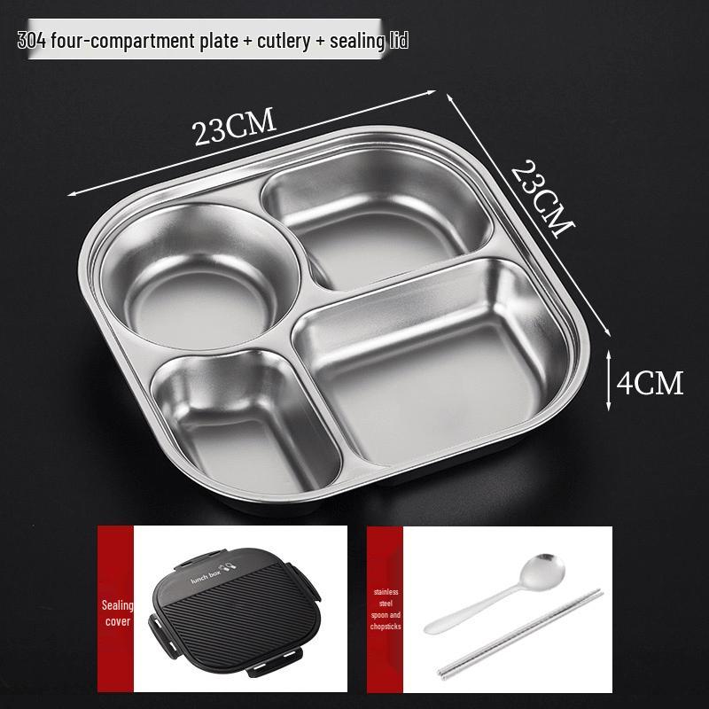 316 Stainless Steel Divided Meal Tray with Sealed Lid
316 Stainless Steel Divided Meal Tray with Sealed Lid