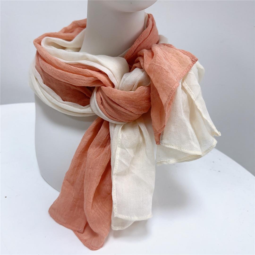 Two-Color Spliced Cotton And Linen Scarf, Very Soft To The Touch, With A Sense Of Drooping, Support 190cm
Two-Color Spliced Cotton And Linen Scarf, Very Soft To The Touch, With A Sense Of Drooping, Support 190cm