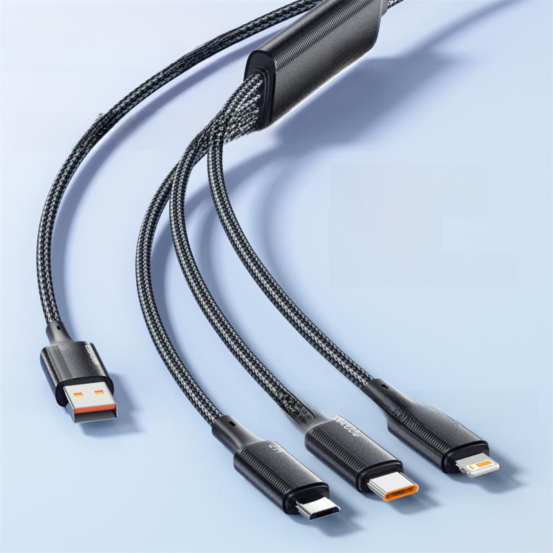 ESSAGER Jiajian Series 7A 100W 3-в-1 кабель для зарядки для устройств Huawei, Apple и Android синий
ESSAGER Jiajian Series 7A 100W 3-в-1 кабель для зарядки для устройств Huawei, Apple и Android синий