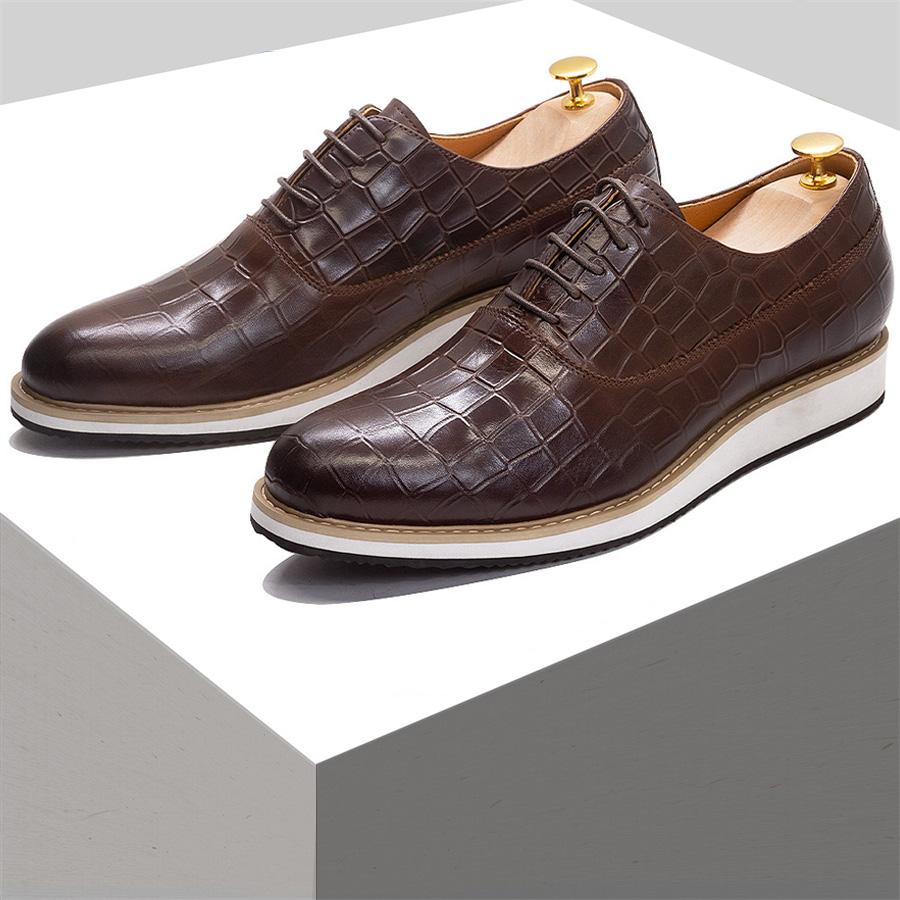 High-end Genuine Leather Shoes Snake Pattern Casual Men s Shoes Lace-up Non-slip Wear-resistant Soles Comfortable Banquet Shoes 39 кавовий
High-end Genuine Leather Shoes Snake Pattern Casual Men s Shoes Lace-up Non-slip Wear-resistant Soles Comfortable Banquet Shoes 39 кавовий