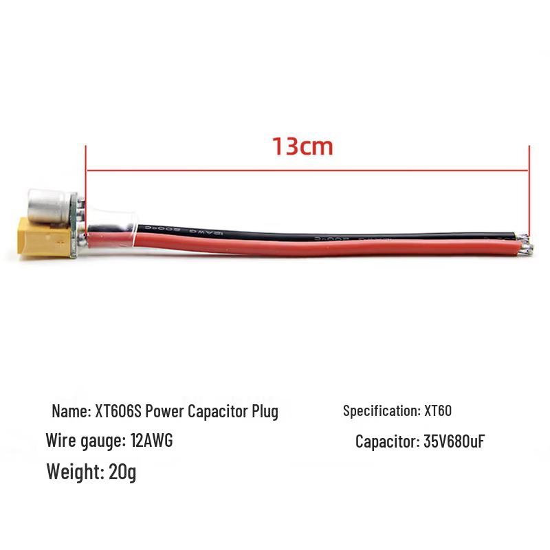 Kuaifei FPV Drone 6S Power Cable with XT60 Solid Capacitor Filter
Kuaifei FPV Drone 6S Power Cable with XT60 Solid Capacitor Filter