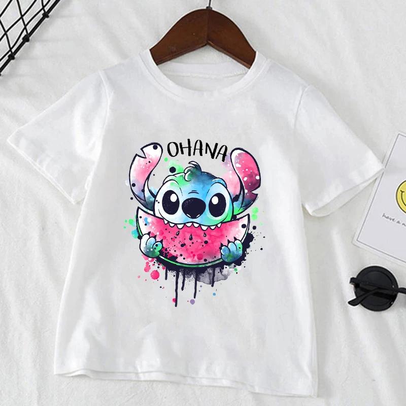Cute Disney Stitch Print Kids T-shirts Summer White Short Sleeve Boys Girls Tee Shirt Child Cartoon Harajuku Tops Clothes 110
Cute Disney Stitch Print Kids T-shirts Summer White Short Sleeve Boys Girls Tee Shirt Child Cartoon Harajuku Tops Clothes 110