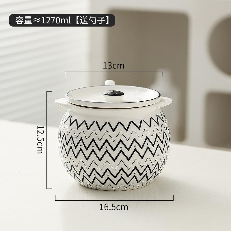 Japanese Striped Ceramic Lard Jar 1.4L Large Capacity Porcelain Spice Jar High Temperature Resistant Oil Bottle Kitchen Supplies
Japanese Striped Ceramic Lard Jar 1.4L Large Capacity Porcelain Spice Jar High Temperature Resistant Oil Bottle Kitchen Supplies
