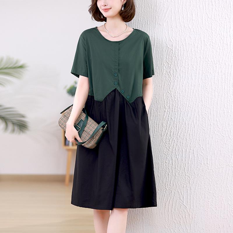 Women s 2025 Summer Loose Fit Plus Size Cotton Patchwork Dress - Elegant Slimming Design L
Women s 2025 Summer Loose Fit Plus Size Cotton Patchwork Dress - Elegant Slimming Design L
