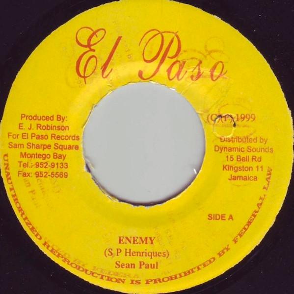 7inch Record SEAN PAUL - Enemy / Thugs NONE El Paso 1999 Jamaica Reggae, Ska & Dub Used
7inch Record SEAN PAUL - Enemy / Thugs NONE El Paso 1999 Jamaica Reggae, Ska & Dub Used
