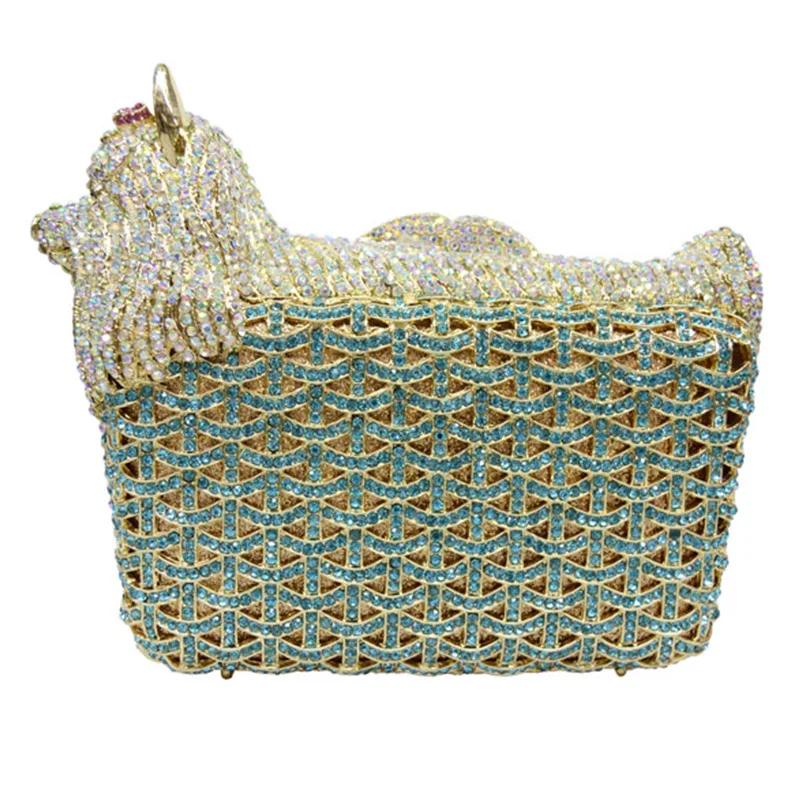 Puppy Doggy Silver Crystal Wedding Bridesmaid Clutches Luxury Girls Diamond Evening Bag Women Party Prom Purses Dinner Bags 17cmX10cmX5cm
Puppy Doggy Silver Crystal Wedding Bridesmaid Clutches Luxury Girls Diamond Evening Bag Women Party Prom Purses Dinner Bags 17cmX10cmX5cm
