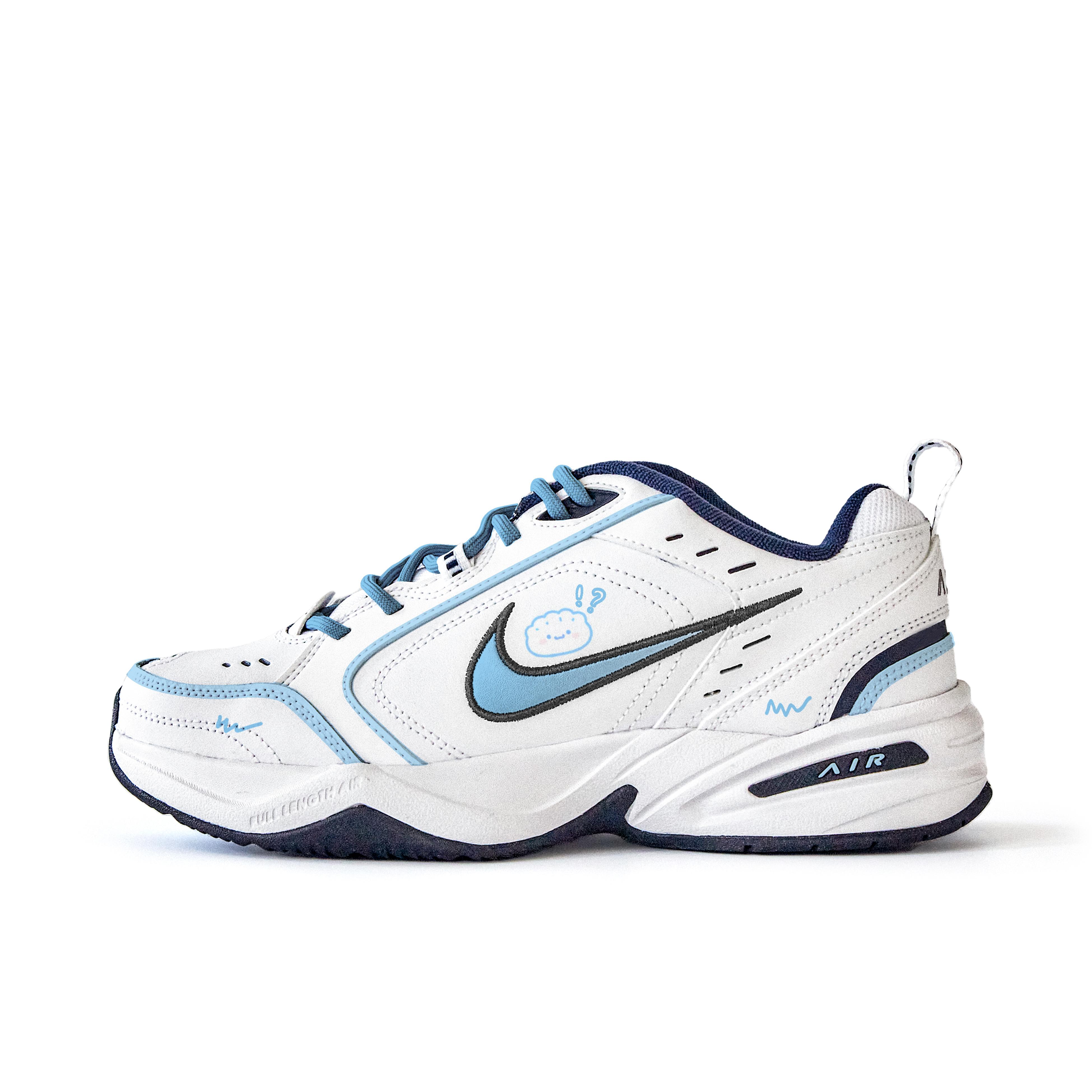 Nike Air Monarch 4 Slip Resistant Abrasion Resistant Low top Chunky Sneakers Unisex White Blue 415445-102(Team676-) 45
Nike Air Monarch 4 Slip Resistant Abrasion Resistant Low top Chunky Sneakers Unisex White Blue 415445-102(Team676-) 45
