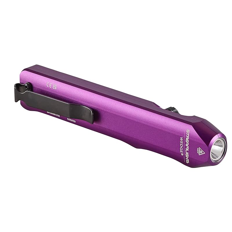 Streamlight 88818 wedge 300 lumens slim Flashlight for everyday use Includes USB-C cable and lanyard purple
Streamlight 88818 wedge 300 lumens slim Flashlight for everyday use Includes USB-C cable and lanyard purple