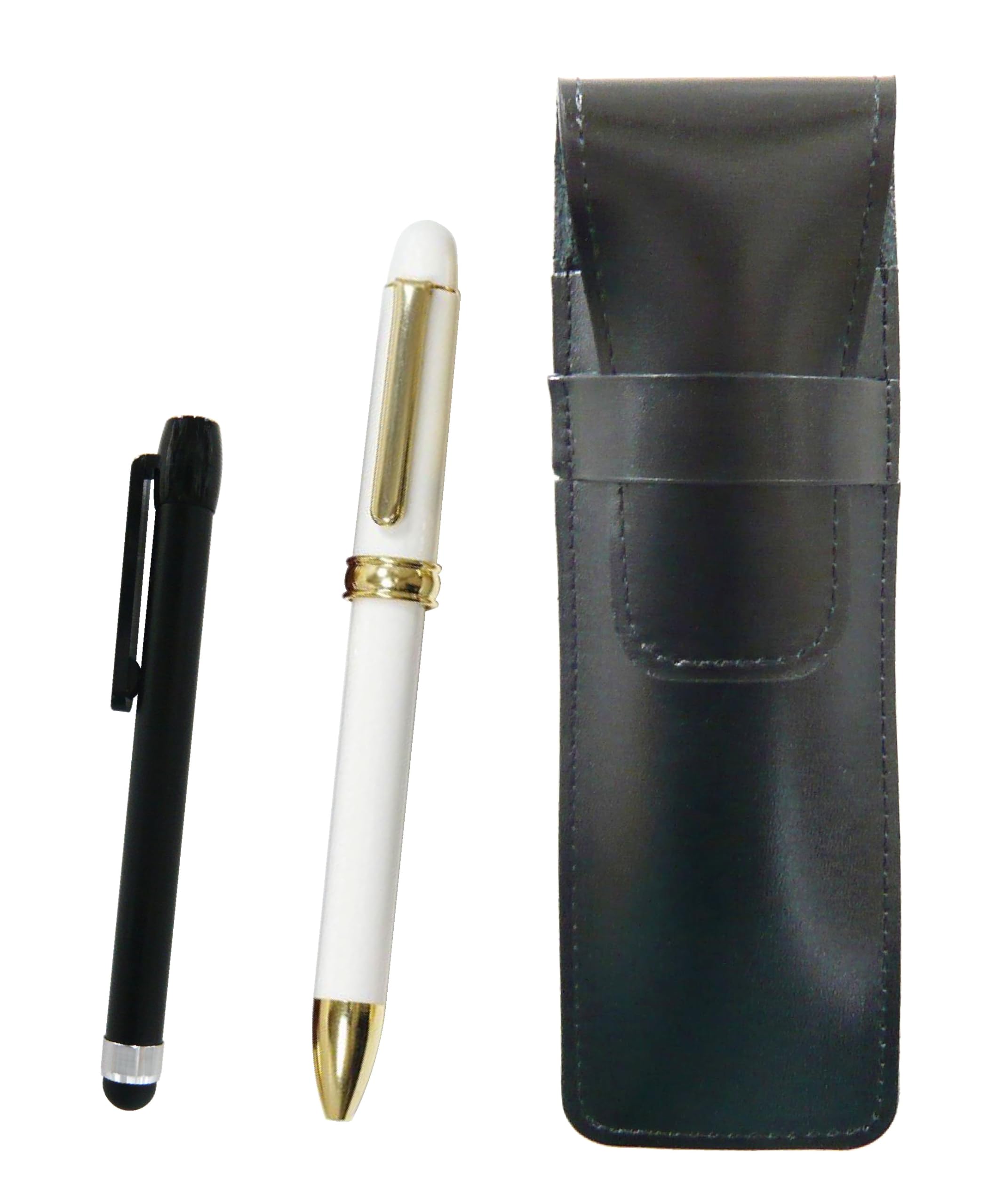 Slim cowhide pencil case metal touch bar black and rotating ballpoint pen 2C600 white black, 2-color set, ASB-ALB-2C600-W
Slim cowhide pencil case metal touch bar black and rotating ballpoint pen 2C600 white black, 2-color set, ASB-ALB-2C600-W