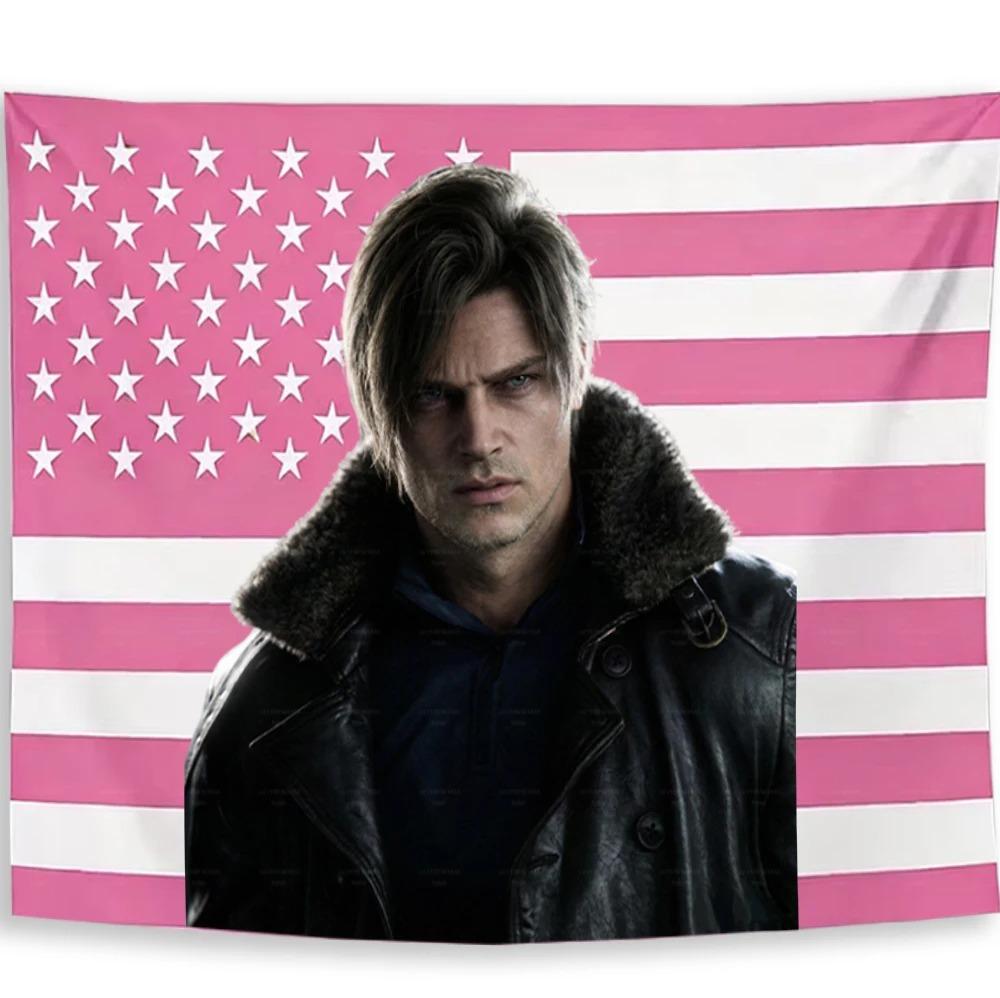 LLeon KKennedy Pink USA Flag Tapestry Game Character Wall Hanging for Bedroom Dorm Decor 74x94cm(29x37in)
LLeon KKennedy Pink USA Flag Tapestry Game Character Wall Hanging for Bedroom Dorm Decor 74x94cm(29x37in)