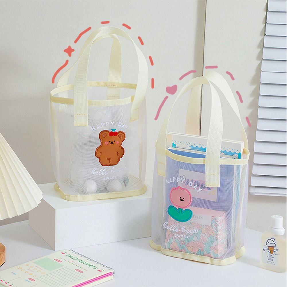 Large Capacity Cartoon Bear Handbag Reusable Mesh Tote Bag Lightweight Cute Bear Beach Bag Travel
Large Capacity Cartoon Bear Handbag Reusable Mesh Tote Bag Lightweight Cute Bear Beach Bag Travel