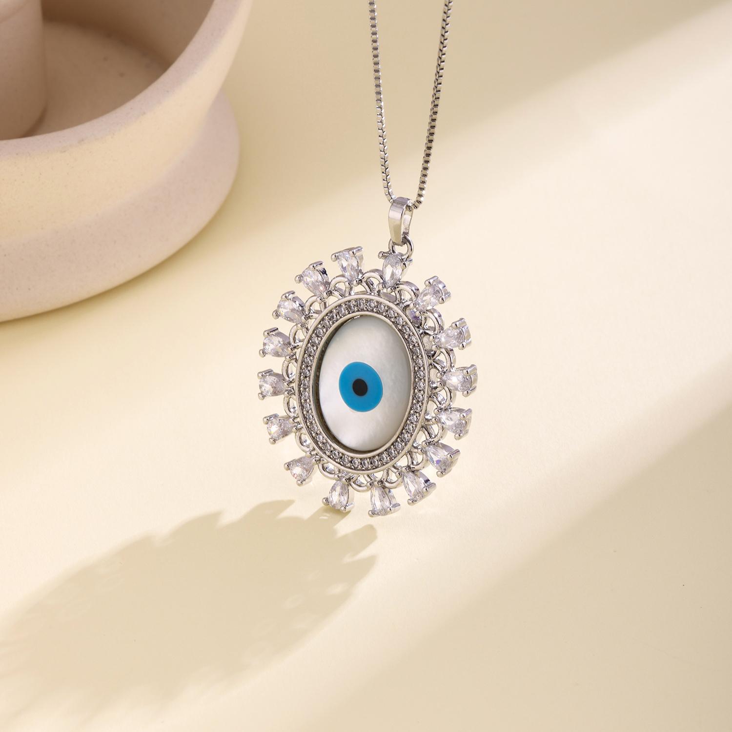 Nidin Turkish Evil Eye Pendant Necklace For Women Vintage Sunflower Shape Micro Pave Zircon Clavicle Chain Lucky Amulet Jewelry серебряный
Nidin Turkish Evil Eye Pendant Necklace For Women Vintage Sunflower Shape Micro Pave Zircon Clavicle Chain Lucky Amulet Jewelry серебряный