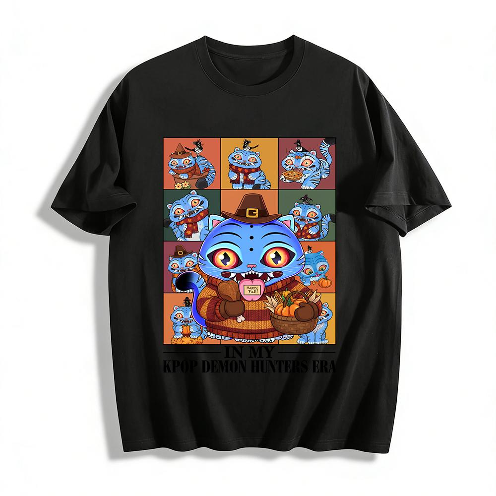 Happy Fall In My Kpop Demon Hunters Era Sweatshirt, Cute Blue Cat Thanksgiving Graphic Tee Pure cotton T-shirt XXS
Happy Fall In My Kpop Demon Hunters Era Sweatshirt, Cute Blue Cat Thanksgiving Graphic Tee Pure cotton T-shirt XXS