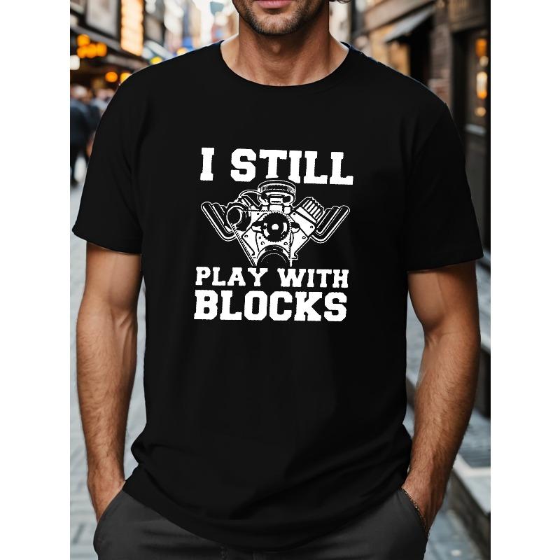 European sizes I Still Play With Blocks Print Men s Short Sleeve T-shirts, Comfy Casual Breathable Tops For Men s Fitness Training, Jogging XL чорний
European sizes I Still Play With Blocks Print Men s Short Sleeve T-shirts, Comfy Casual Breathable Tops For Men s Fitness Training, Jogging XL чорний