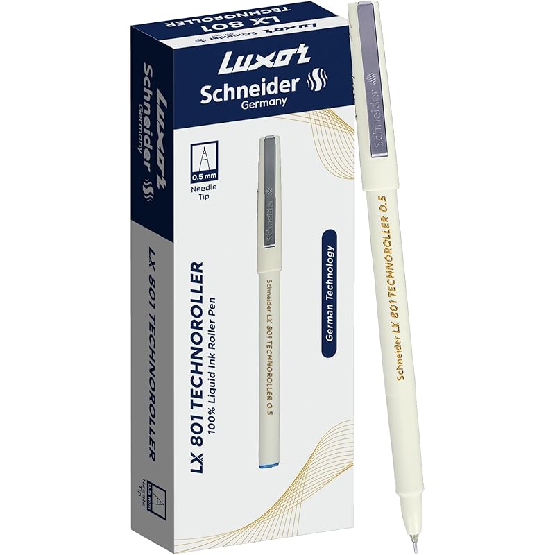 Luxor Schneider LX 801 Technoroller Roller Pen, 0.5 mm Needle Tip, 12 Units Pack, Ink Colour - Blue, 100% Liquid Ink, Ge синий
Luxor Schneider LX 801 Technoroller Roller Pen, 0.5 mm Needle Tip, 12 Units Pack, Ink Colour - Blue, 100% Liquid Ink, Ge синий