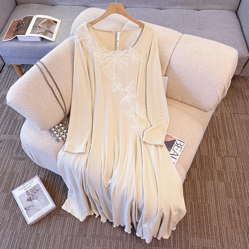 Women s Large-size Elegant Knitted Dress with Embroidered Inserts and Wide Sleeves As An Inner Layer 6XL абрикосовий
Women s Large-size Elegant Knitted Dress with Embroidered Inserts and Wide Sleeves As An Inner Layer 6XL абрикосовий