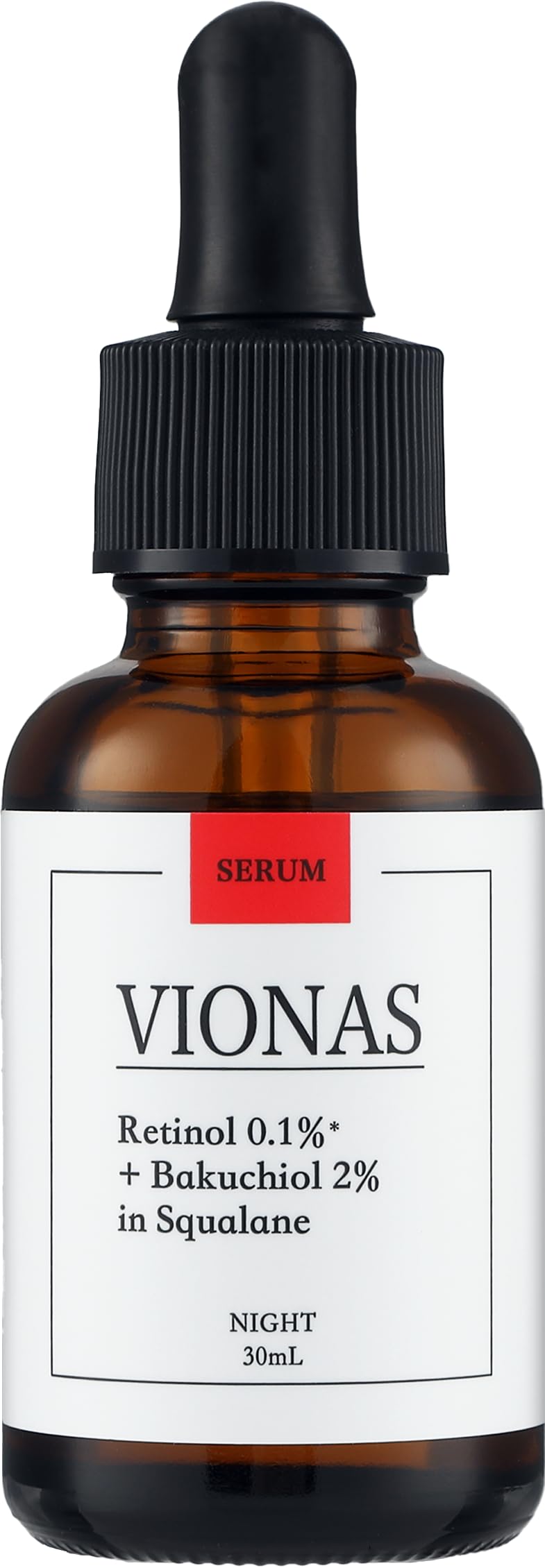 VIONAS Retinol 0.1% + Bakuchiol 2% in Squalane Serum - Skincare with 100% Beauty Ingredients - For Pores, Dullness, Firmness - CICA, Vitamin E,
VIONAS Retinol 0.1% + Bakuchiol 2% in Squalane Serum - Skincare with 100% Beauty Ingredients - For Pores, Dullness, Firmness - CICA, Vitamin E,
