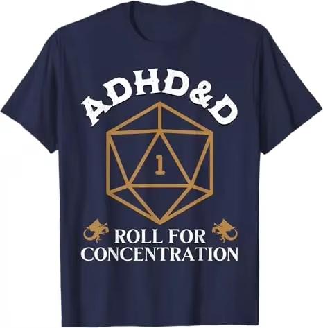 Retro ADHDD Roll for Concentration DnD Mens and Womens Tshirts RPG Game Player Pattern Set Fun Tshirt Short Sleeve Shirt 4XL
Retro ADHDD Roll for Concentration DnD Mens and Womens Tshirts RPG Game Player Pattern Set Fun Tshirt Short Sleeve Shirt 4XL