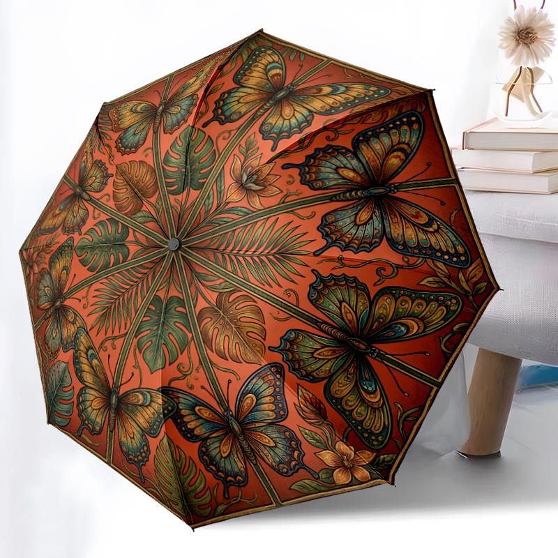 1pc Sturdy 8-Bone Auto Umbrella, Beige Floral Mandala Umbrella, Digital Printed, Foldable Umbrella for On-the-Go Outdoor Use
1pc Sturdy 8-Bone Auto Umbrella, Beige Floral Mandala Umbrella, Digital Printed, Foldable Umbrella for On-the-Go Outdoor Use