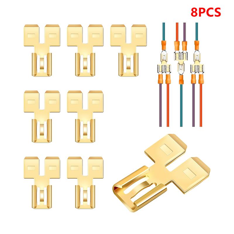 8 Pcs Connector Quick Disconnect Electrical Double Piggyback Spade Spade Connector Terminal Way Wire Double Piggyback золотий
8 Pcs Connector Quick Disconnect Electrical Double Piggyback Spade Spade Connector Terminal Way Wire Double Piggyback золотий