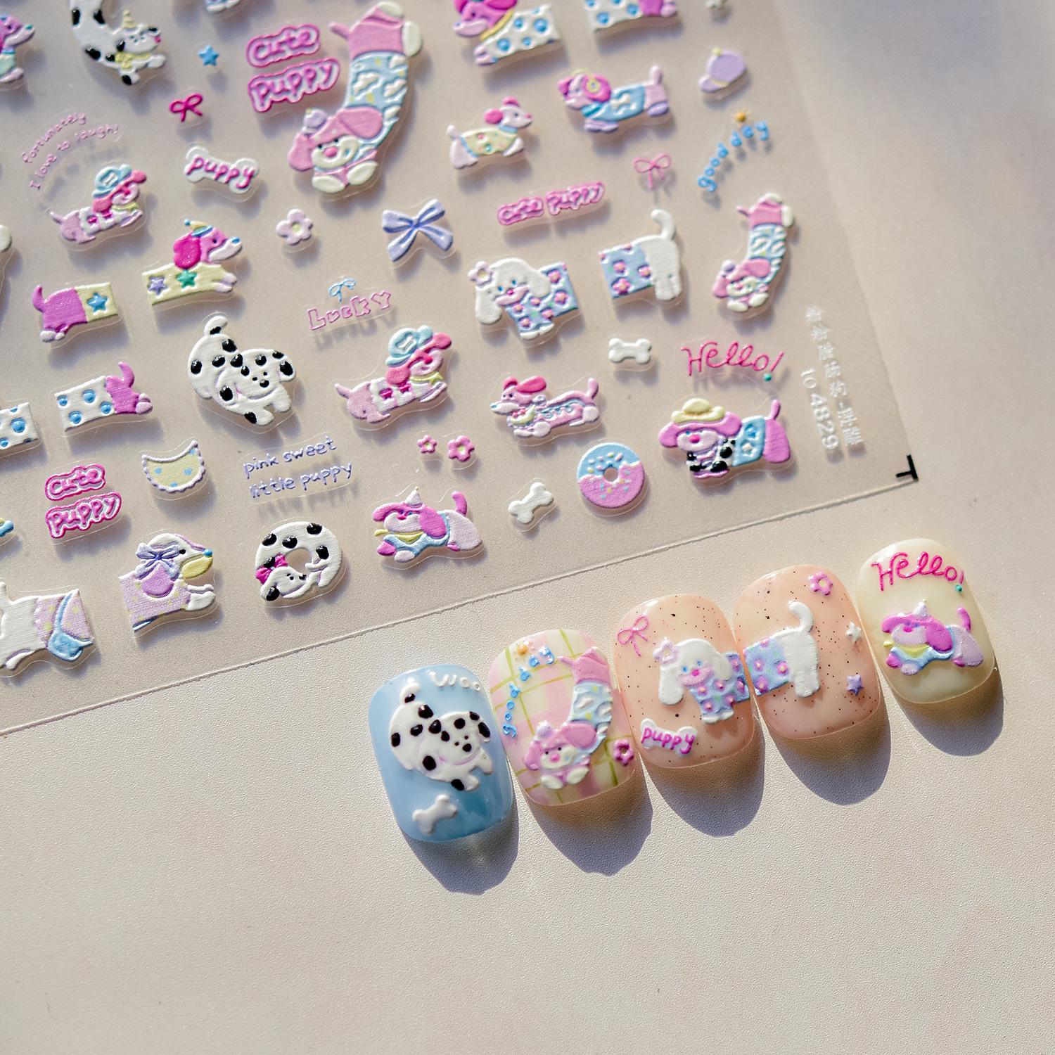 Tomoni 3D Embossed Nail Stickers - Pink Sausage Dog Design, Popular Japanese Nail Art Accessory
Tomoni 3D Embossed Nail Stickers - Pink Sausage Dog Design, Popular Japanese Nail Art Accessory