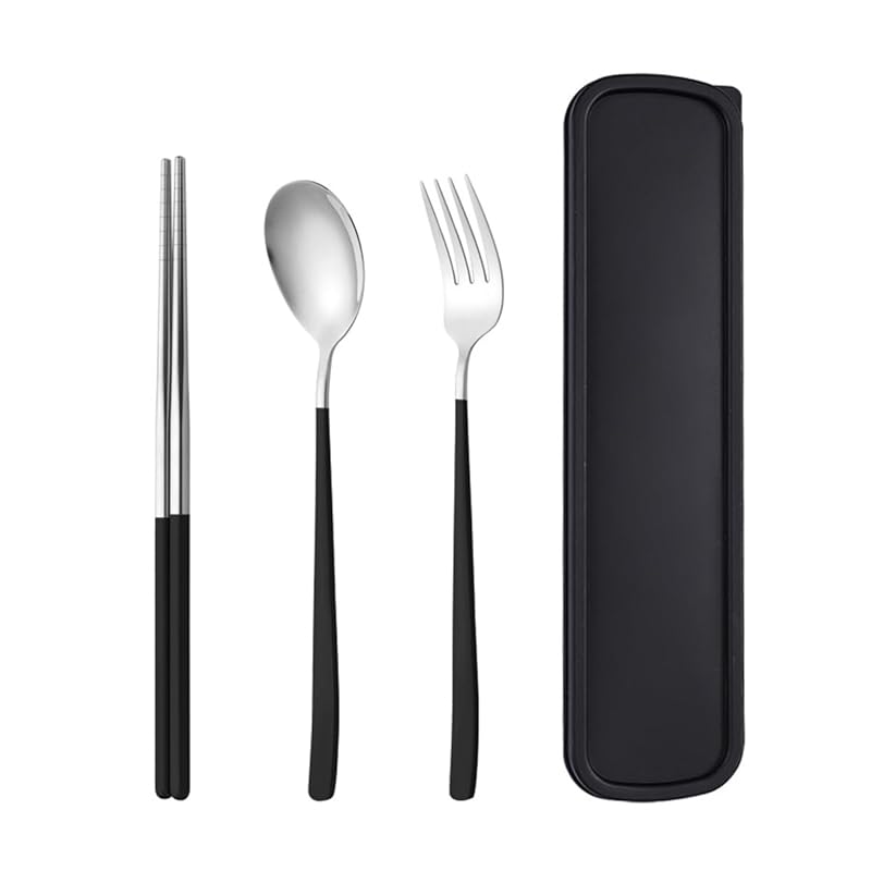 Hive Mind cutlery set camp outdoor tableware chopsticks spoon fork For 1 person stainless (black silver)
Hive Mind cutlery set camp outdoor tableware chopsticks spoon fork For 1 person stainless (black silver)