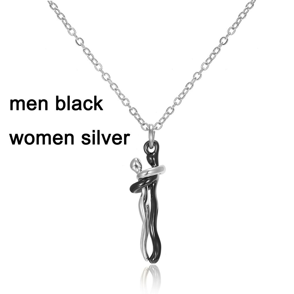 Fashion Hugging Necklace Zircon Choker Hug Pendant Chain Men Necklaces For Lover Women Couple Men Lady Female Male Gift S&60cm
Fashion Hugging Necklace Zircon Choker Hug Pendant Chain Men Necklaces For Lover Women Couple Men Lady Female Male Gift S&60cm