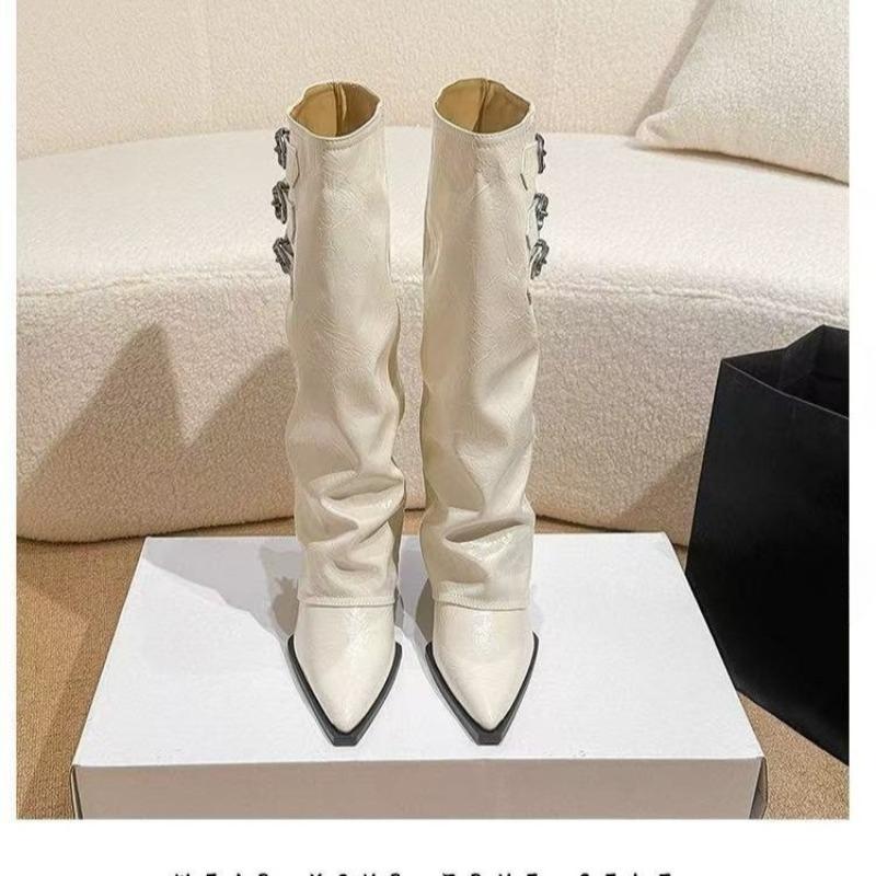 Platform Pointed Toe Inside Heightened Trouser Boots Women s Belt Buckle White Knee-Free Longleg Wedge Knight Boots 35
Platform Pointed Toe Inside Heightened Trouser Boots Women s Belt Buckle White Knee-Free Longleg Wedge Knight Boots 35