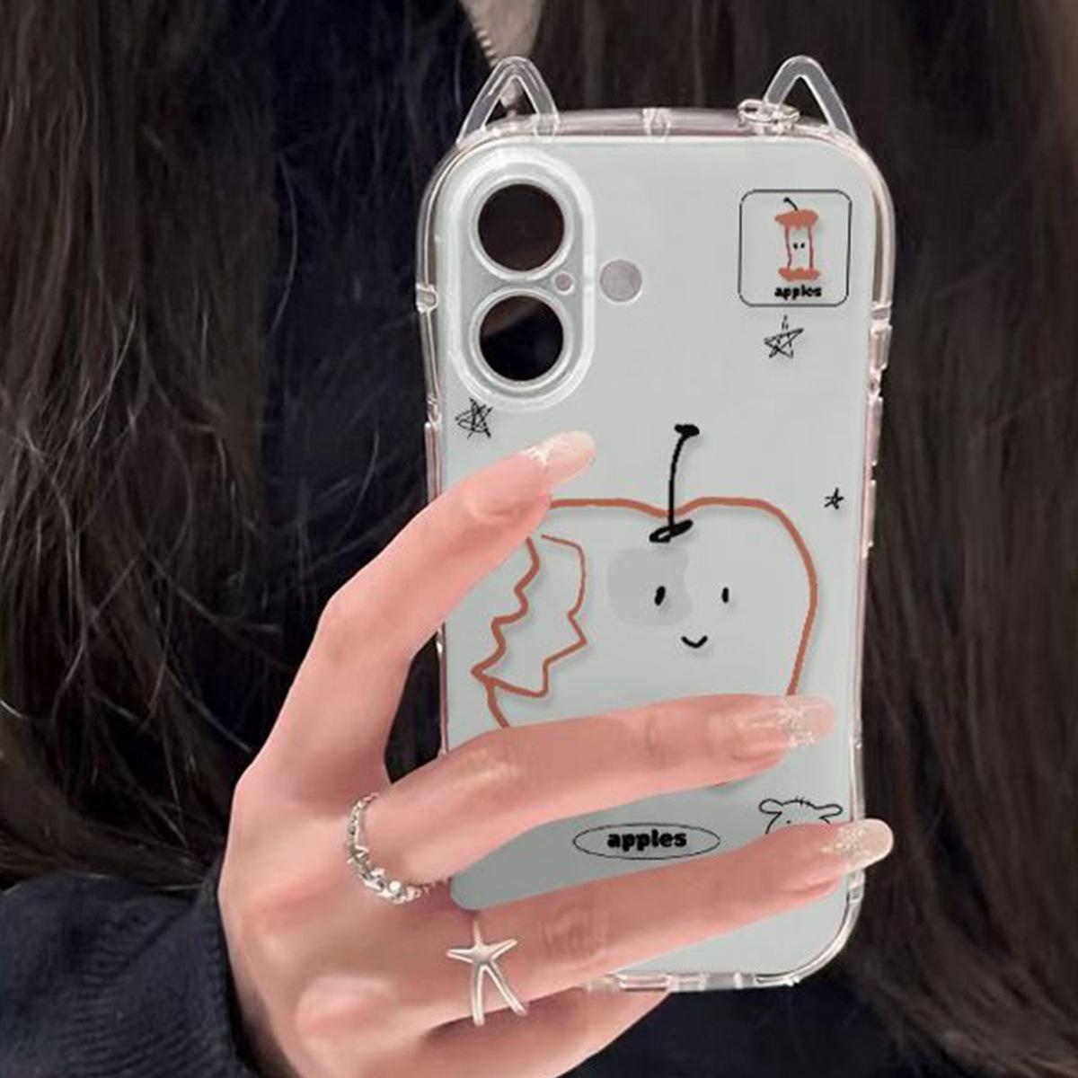 Шнурок с кошачьими ушками для Apple 16promax Высококачественный чехол для мобильного телефона 14pro15p Модный простой мультяшный чехол для мобильного телефона For iPhone 17PROMAX
Шнурок с кошачьими ушками для Apple 16promax Высококачественный чехол для мобильного телефона 14pro15p Модный простой мультяшный чехол для мобильного телефона For iPhone 17PROMAX