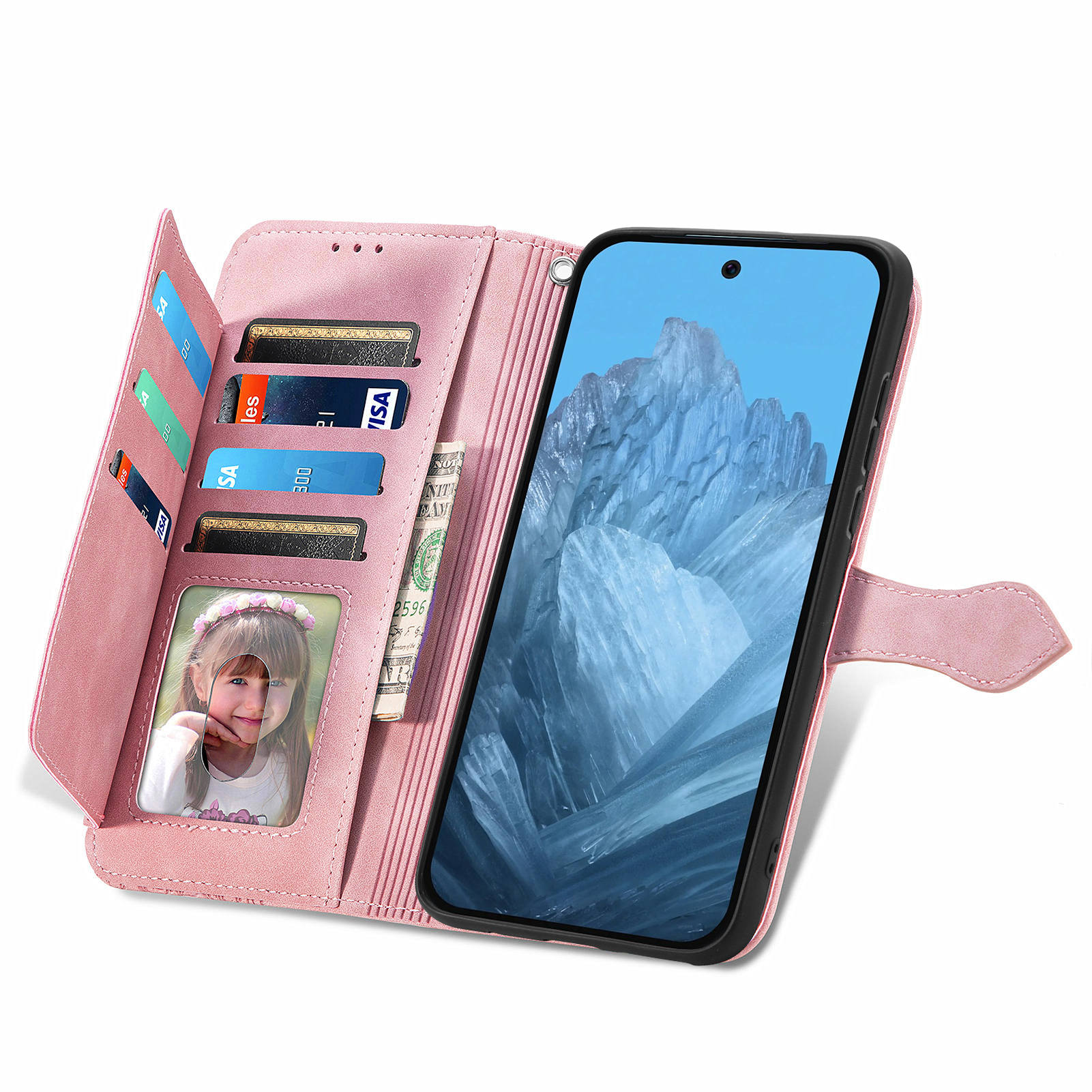 For Google Pixel 10 Pro/Pixel 10/Pixel 9 Pro/Pixel 9 Zipper Wallet Case with Strap Flower Imprint PU Leather Phone Cover Pink
For Google Pixel 10 Pro/Pixel 10/Pixel 9 Pro/Pixel 9 Zipper Wallet Case with Strap Flower Imprint PU Leather Phone Cover Pink