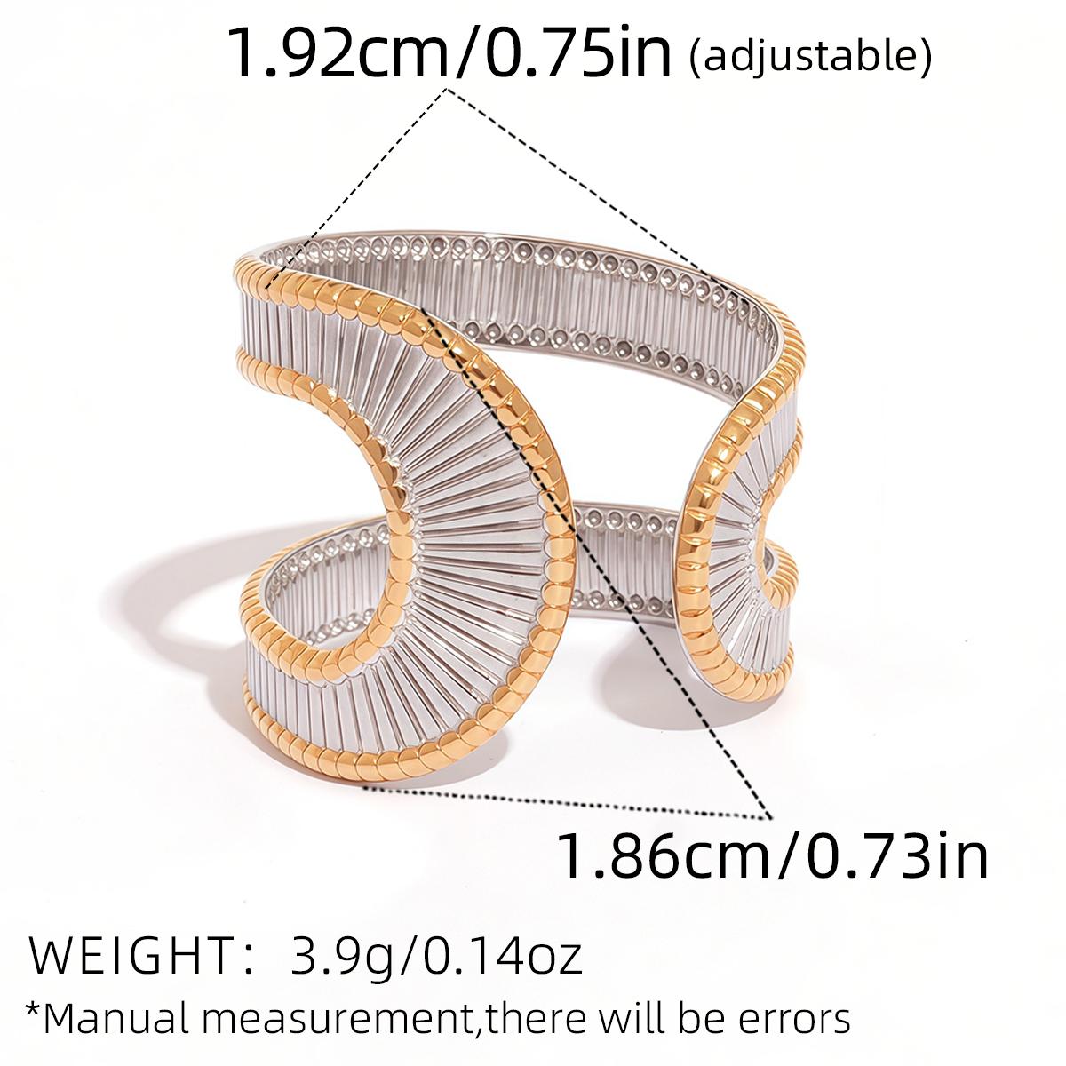 Distinctive Adjustable Stainless Steel Geometric Chic Rings Gold Color Platinum 18K PVD Plated Charm Finger Zircon Gift For Her resizable
Distinctive Adjustable Stainless Steel Geometric Chic Rings Gold Color Platinum 18K PVD Plated Charm Finger Zircon Gift For Her resizable