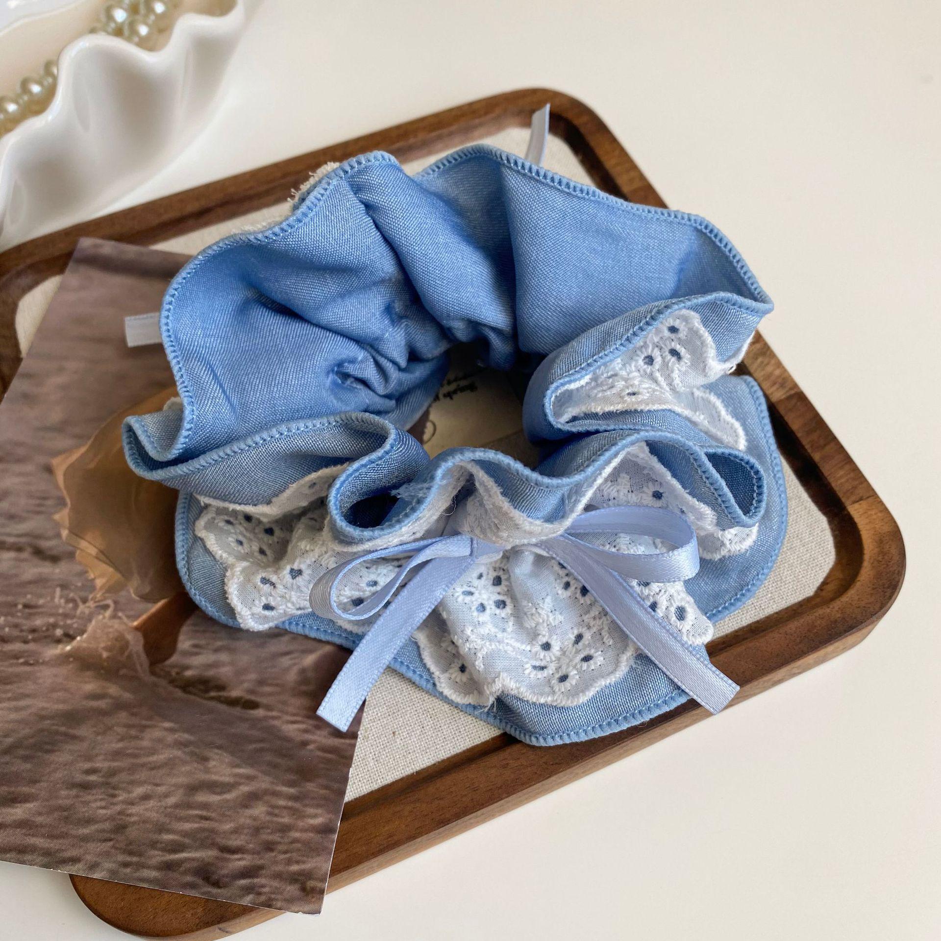 Корейский высокий конский хвост Tencel джинсовая цветочная повязка на голову для волос
Корейский высокий конский хвост Tencel джинсовая цветочная повязка на голову для волос