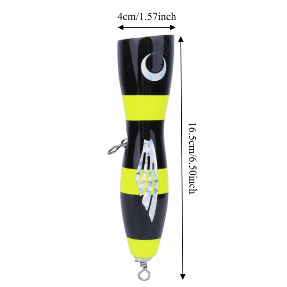 Wooden Popper Lure 16.5cm 65g Artificial Popper Lure Durable Topwater Popper Lure Offshore Fishing жёлтый/чёрный
Wooden Popper Lure 16.5cm 65g Artificial Popper Lure Durable Topwater Popper Lure Offshore Fishing жёлтый/чёрный