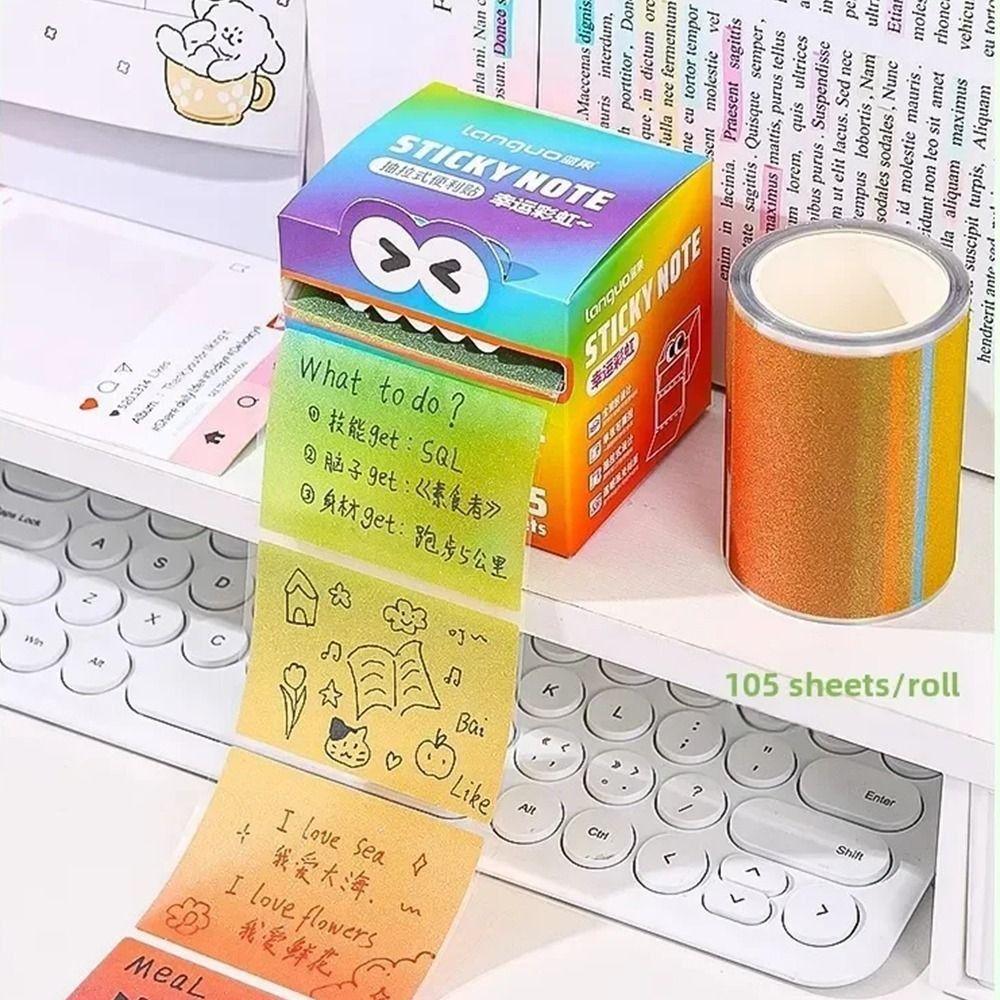 105Sheets Pearlescent Colorful Memo Pad Creative Square Writing Pad Pull-out Sticky Notes Kids Gift Style 1
105Sheets Pearlescent Colorful Memo Pad Creative Square Writing Pad Pull-out Sticky Notes Kids Gift Style 1