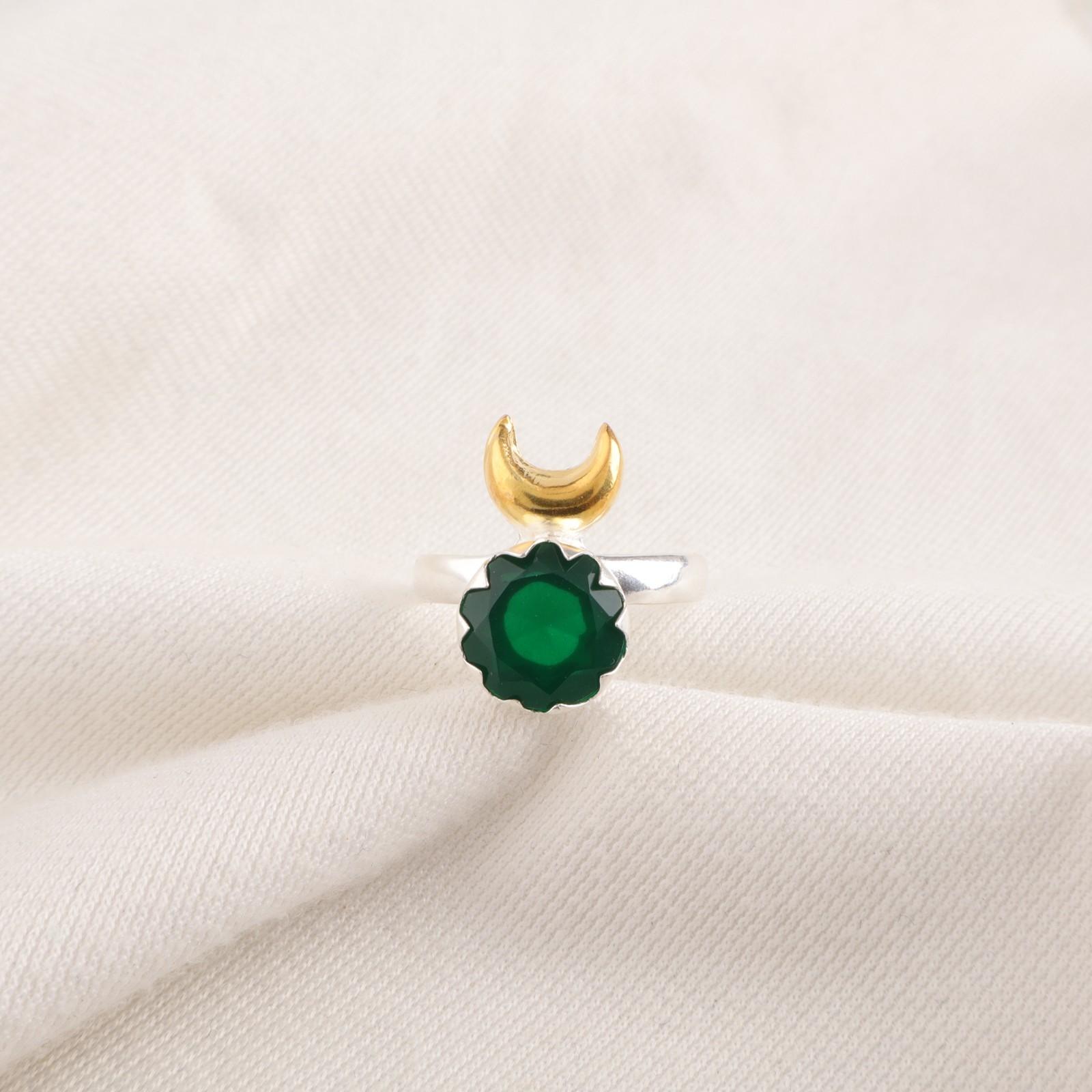 Natural Green Onyx Mother Gift Full Eternity Engagement Ring 925 Sterling Silver RR-58-21 6
Natural Green Onyx Mother Gift Full Eternity Engagement Ring 925 Sterling Silver RR-58-21 6