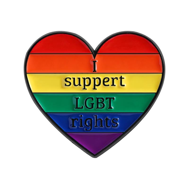 LGBT Pride Rainbow Heart Enamel Pin I Suppert LGBT Rights Brooch Lapel Badge Fashion Jewelry Accessories Gift for Friends
LGBT Pride Rainbow Heart Enamel Pin I Suppert LGBT Rights Brooch Lapel Badge Fashion Jewelry Accessories Gift for Friends