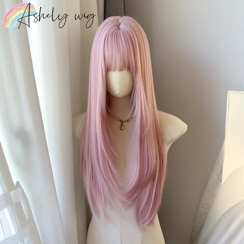 Ashely Pink Wig with Bangs 28inch Long Straight Hair Wig for Women Cute Lolita High Temperature Fiber Synthetic Wigs for Cosplay (Pink,28inches)
Ashely Pink Wig with Bangs 28inch Long Straight Hair Wig for Women Cute Lolita High Temperature Fiber Synthetic Wigs for Cosplay (Pink,28inches)