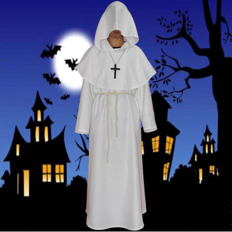 Medieval Monk and Wizard Halloween Cosplay Costume Small білий
Medieval Monk and Wizard Halloween Cosplay Costume Small білий