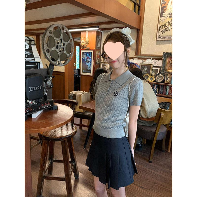 Song Zheng En Navy Blue Pleated A-Line Skirt - Women s Summer Petite Sweet Spicy Style Large
Song Zheng En Navy Blue Pleated A-Line Skirt - Women s Summer Petite Sweet Spicy Style Large