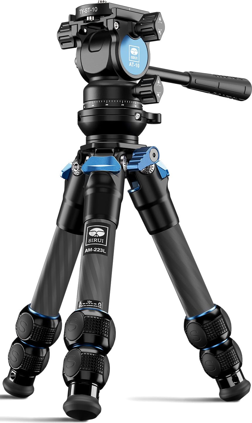SIRUI Video Tripod and Angle with Carbon Fiber AT10 Head for DSLR and Travel Leveling Up to Maximum Load Invoice Warranty [Ultra-Compact,
SIRUI Video Tripod and Angle with Carbon Fiber AT10 Head for DSLR and Travel Leveling Up to Maximum Load Invoice Warranty [Ultra-Compact,