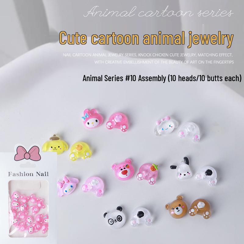 Nail Art Accessories: Cute 3D Resin Bear, Rabbit, and Puppy Decorations, Mixed Styles - 20 Pieces
Nail Art Accessories: Cute 3D Resin Bear, Rabbit, and Puppy Decorations, Mixed Styles - 20 Pieces