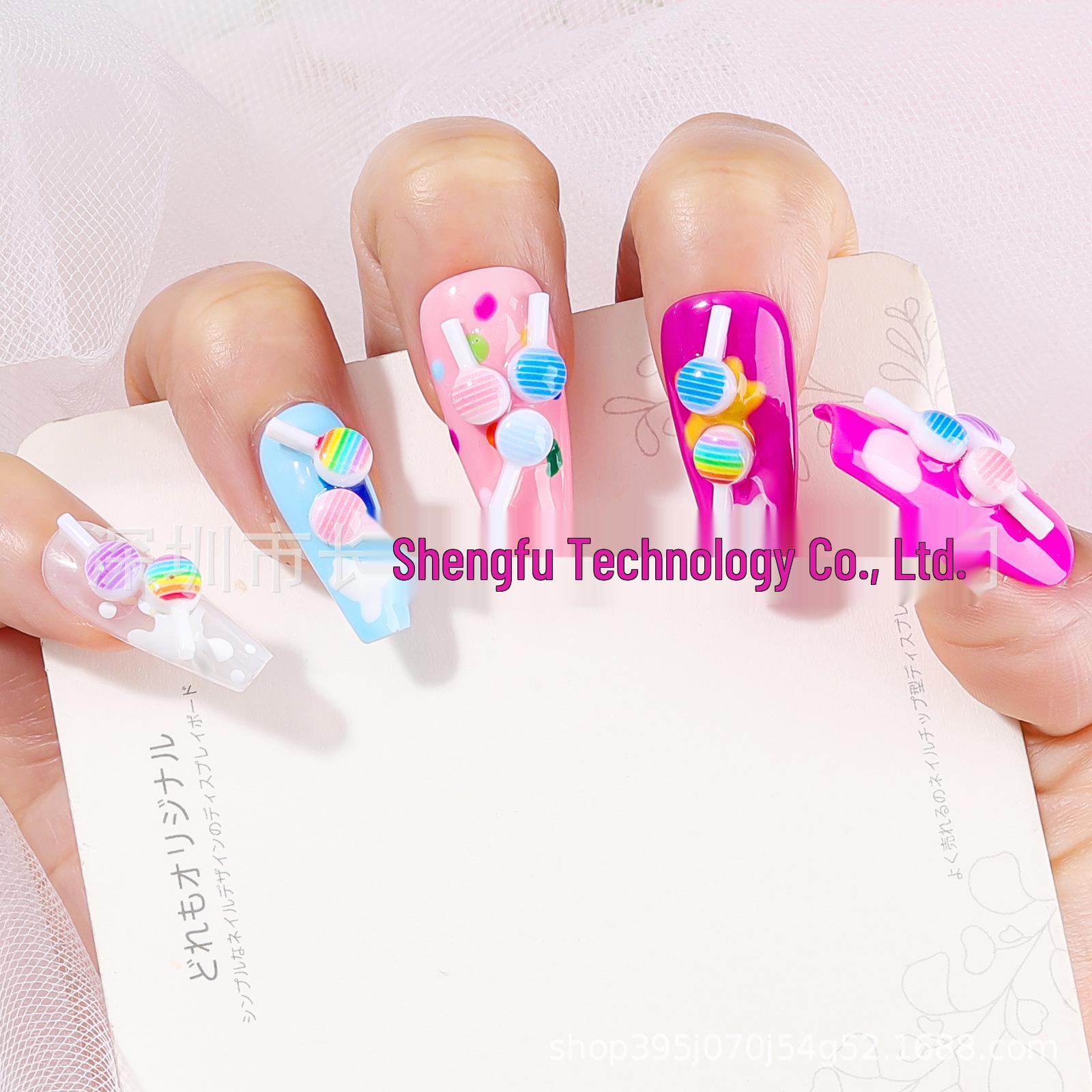 3D Realistic Lollipop Nail Art: Colorful Cartoon Candy Decorations Light Blue
3D Realistic Lollipop Nail Art: Colorful Cartoon Candy Decorations Light Blue
