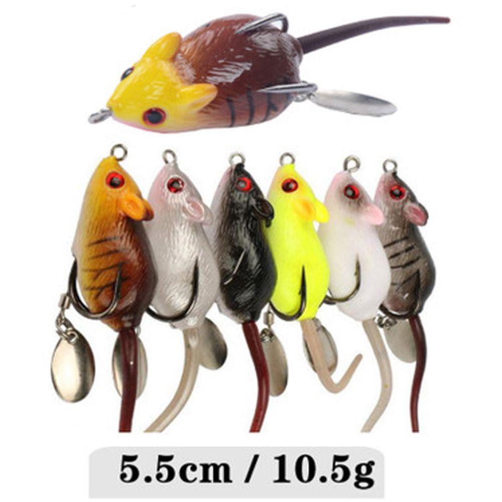 Fresh water Artificial Wobblers Snakehead Hooks Spinner Spoon Soft Mouse Bait Fishing Lures Color A
Fresh water Artificial Wobblers Snakehead Hooks Spinner Spoon Soft Mouse Bait Fishing Lures Color A