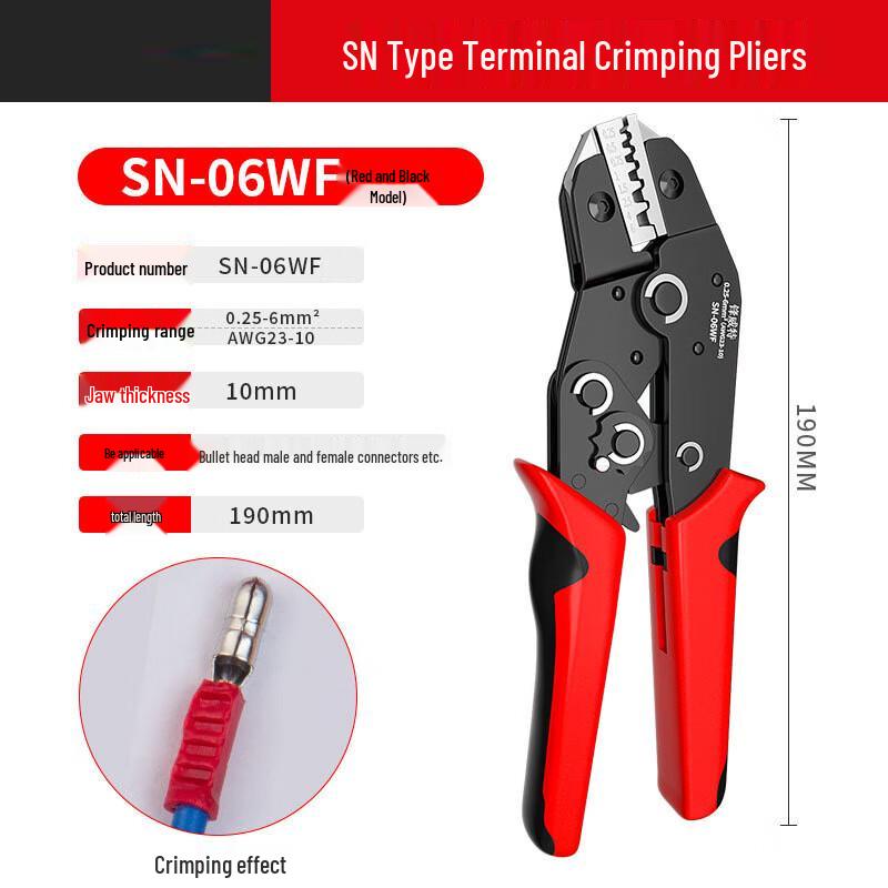 Bei You SN-06WF Ratchet Terminal Crimping Pliers CN plug (adapter included)
Bei You SN-06WF Ratchet Terminal Crimping Pliers CN plug (adapter included)