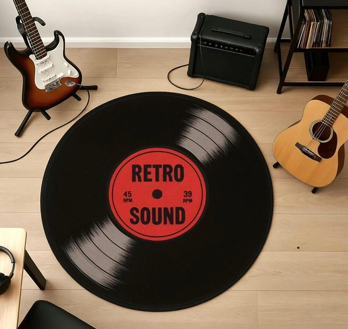 1PC Retro Record Rug Machine Washable Music Lover Gift Audio-Visual Room Bedroom Hallway Living Room Porch Floor Mat Area Rug 80cmx80cm
1PC Retro Record Rug Machine Washable Music Lover Gift Audio-Visual Room Bedroom Hallway Living Room Porch Floor Mat Area Rug 80cmx80cm