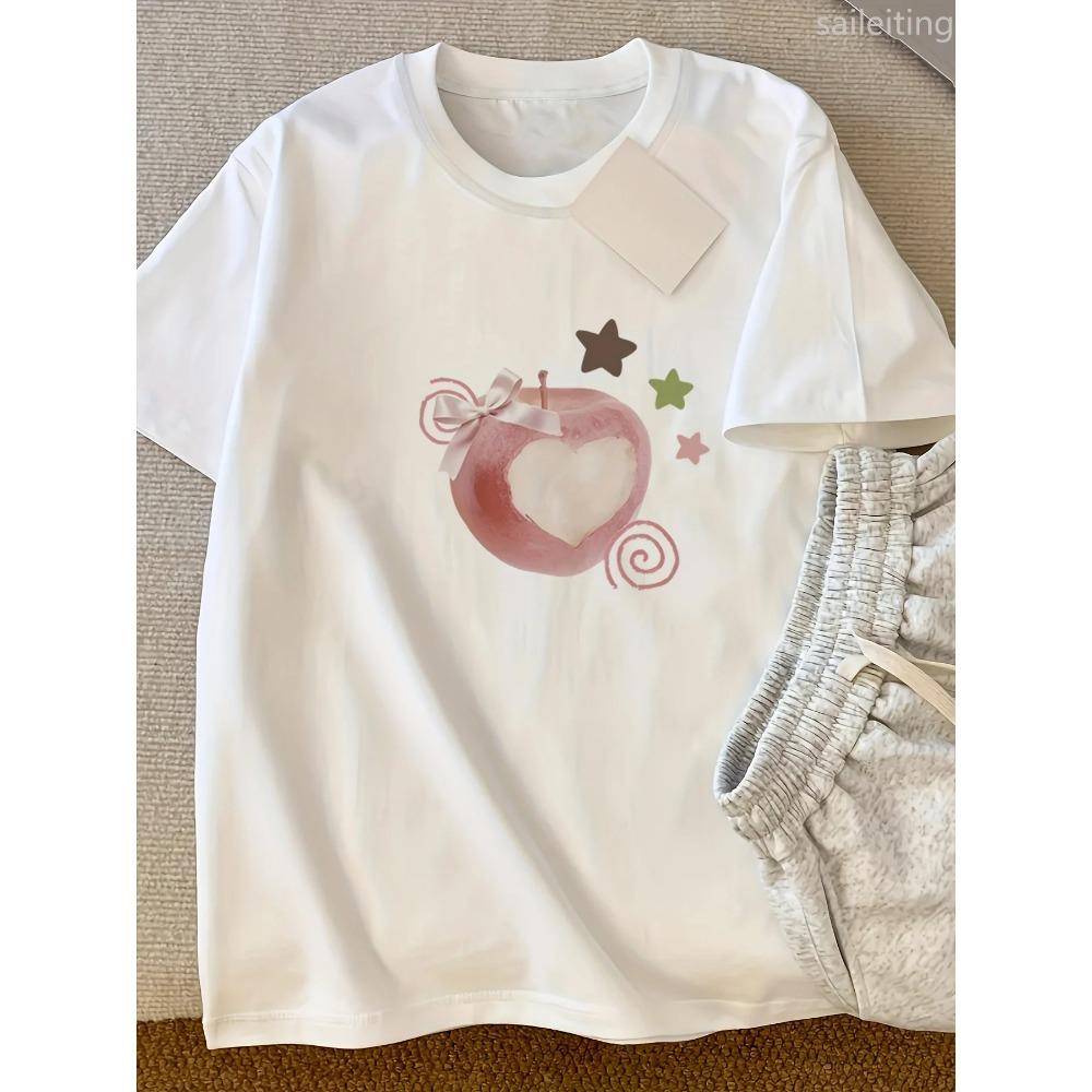 Plus Size Top with Red Apple Core Heart Graphic Fit Casual Everyday Shirt for Women Aesthetic Clothes Women s Y2K White TShirt 5XL
Plus Size Top with Red Apple Core Heart Graphic Fit Casual Everyday Shirt for Women Aesthetic Clothes Women s Y2K White TShirt 5XL