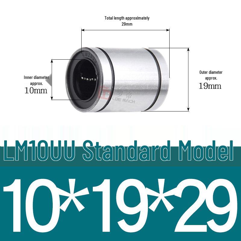 High-Precision Linear Motion Bearing Cylinder with Extended Guide Bush LM-UU.
High-Precision Linear Motion Bearing Cylinder with Extended Guide Bush LM-UU.