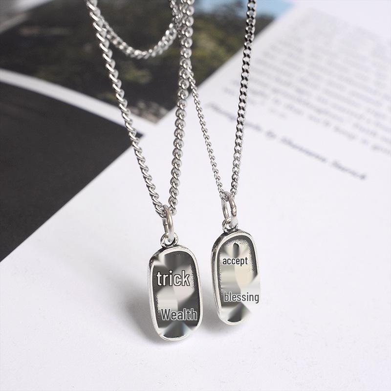 Vintage S925 Sterling Silver Necklace: Chic Wealth-Blessing Pendant for Women s Trendy Style, Perfect for Couples - Clavicle Silver Chain Jewelry Wealth-Attracting Pendant
Vintage S925 Sterling Silver Necklace: Chic Wealth-Blessing Pendant for Women s Trendy Style, Perfect for Couples - Clavicle Silver Chain Jewelry Wealth-Attracting Pendant